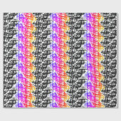 Papier Cadeau Simple Scribble | Os à hareng | Tourner | (Plat)