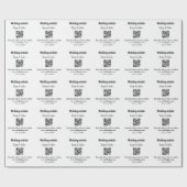 Papier Cadeau Simple site web de mariage code Q R ajouter nom y (Plat)