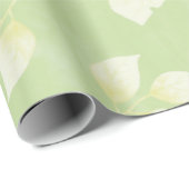 PAPIER CADEAU SIMPLE VERT EAU COULEUR FEUILLE ART DESIGN (Coin rond)