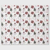 Papier Cadeau Simplement Classique Noël Country Nostalgique (Plat)