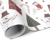 Papier Cadeau Simplement Classique Noël Country Nostalgique (Coin rond)