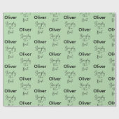 Papier Cadeau Simplement la Meilleure Lumineuse Vert Clair (Plat)