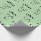 Papier Cadeau Simplement la Meilleure Lumineuse Vert Clair (Coin)