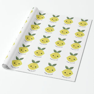 Papier Cadeau Simplement le Zest Cute Kawaii Lemon