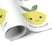 Papier Cadeau Simplement le Zest Cute Kawaii Lemon (Coin rond)