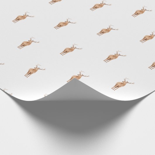 Papier Cadeau Simples et classiques rennes rustiques (Coin)