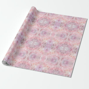 Papier Cadeau Simples toiles d'araignées roses mignonnes Whimsic