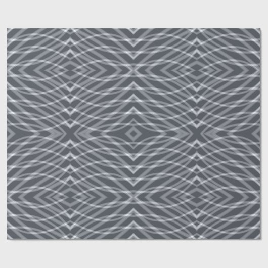 Papier Cadeau Sine Wave Pulse Signal moderne Art Abstrait Design (Plat)