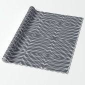 Papier Cadeau Sine Wave Pulse Signal moderne Art Abstrait Design (Déroulé)