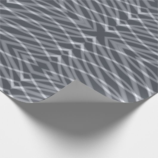 Papier Cadeau Sine Wave Pulse Signal moderne Art Abstrait Design (Coin)