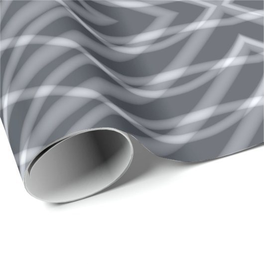Papier Cadeau Sine Wave Pulse Signal moderne Art Abstrait Design (Coin rond)
