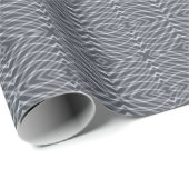 Papier Cadeau Sine Wave Pulse Signal moderne Art Abstrait Design (Coin rond)