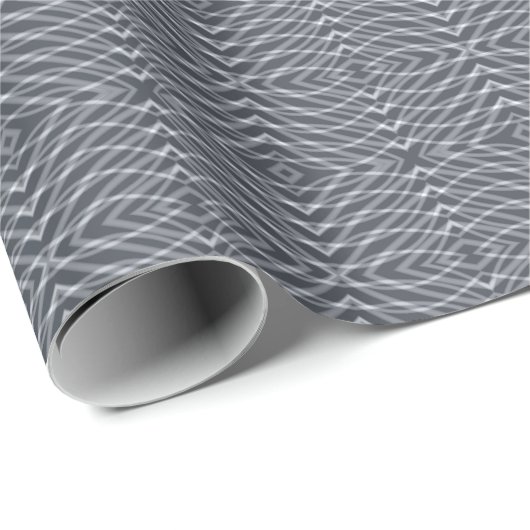 Papier Cadeau Sine Wave Pulse Signal moderne Art Abstrait Design (Coin rond)