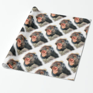 PAPIER CADEAU SINGE D'ARAIGNÉE