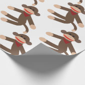 Papier Cadeau Singe de chaussette (Coin)