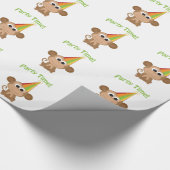 Papier Cadeau Singe de l'heure de fête (Coin)