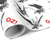 Papier Cadeau Singe de vol ! Papier d'emballage de magicien d'Oz (Coin rond)