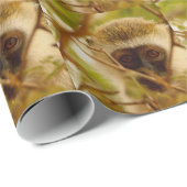 Papier Cadeau Singe effronté. (Coin rond)