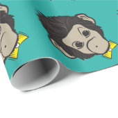 Papier Cadeau singe identica (Coin rond)