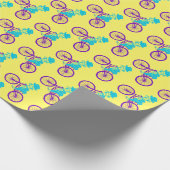 Papier Cadeau Singe sur un vélo (Coin)