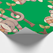 Papier Cadeau Singe Tenant Un Football