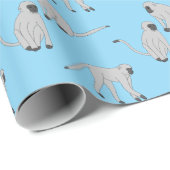 Papier Cadeau Singe velours (Coin rond)