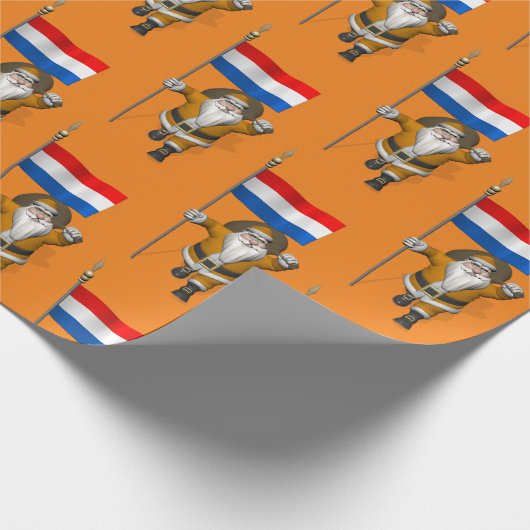 Papier Cadeau Sinterklaas Avec Drapeau Du Pays-Bas (Coin)