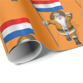 Papier Cadeau Sinterklaas Avec Drapeau Du Pays-Bas (Coin rond)