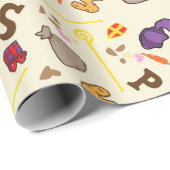 Papier Cadeau Sinterklaas Feest (Coin rond)