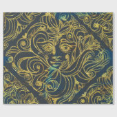 Papier Cadeau Sirène Abstraite (Plat)