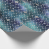 Papier Cadeau Sirène bleu Silver Aqua (Coin)