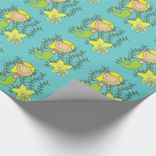 Papier Cadeau Sirène blonde (Coin)