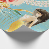 Papier Cadeau Sirène d'aquarelle rêvée (Coin)