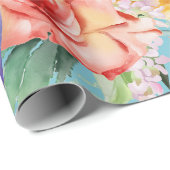 Papier Cadeau Sirène d'aquarelle rêvée (Coin rond)