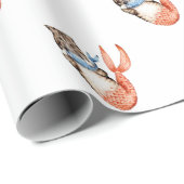 Papier Cadeau Sirène de chat de Purmaid (Coin rond)