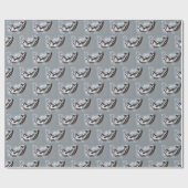 Papier Cadeau Sirène de natation Thunder-Cove Grey (Plat)