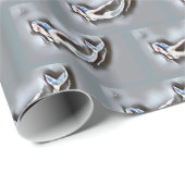 Papier Cadeau Sirène de natation Thunder-Cove Grey (Coin rond)