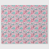 Papier Cadeau Sirène de Noël et amis (Plat)