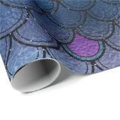 Papier Cadeau Sirène de Parties scintillant étincelante (Coin rond)