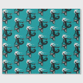 Papier Cadeau Sirène gothique Imaginaire foncé Créature de la me (Plat)