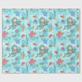 Papier Cadeau Sirène joyeuse (Plat)
