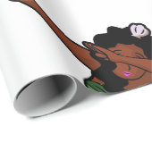 Papier Cadeau sirène noire (Coin rond)