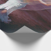 Papier Cadeau Sirène Par Mer Violet Nautique Rétro (Coin)