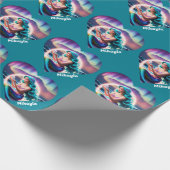 Papier Cadeau Sirène personnalisée (Coin)