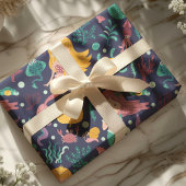 Papier Cadeau Sirène Sous L'Océan Mer Anniversaire