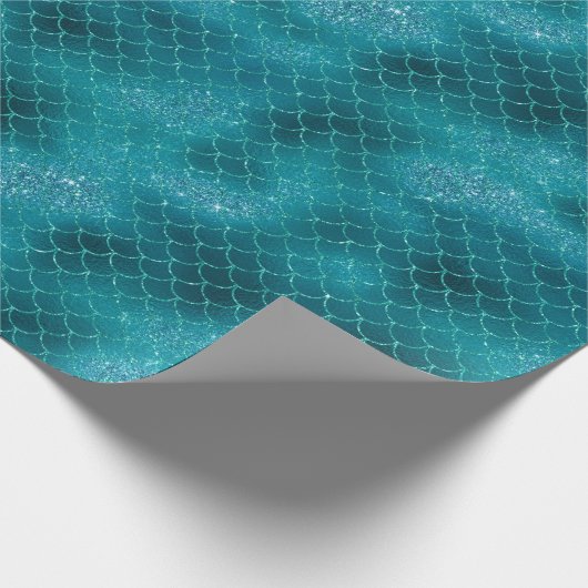 Papier Cadeau Sirène Turquoise (Coin)