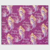 Papier Cadeau Sirène violette (Plat)