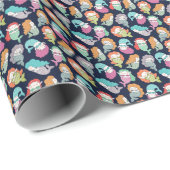 Papier Cadeau Sirènes : motif sans soudure fantaisiste. (Coin rond)