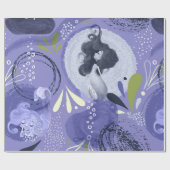Papier Cadeau Sirènes Whimsical Purple Abstrait Motif (Plat)