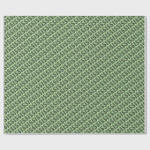 Papier Cadeau Sis Typographie Fleurs Texte Motif Floral Vert (Plat)